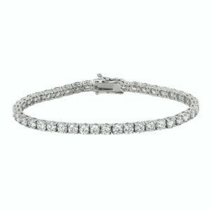3.00 Carat Natural Diamond Tennis Bracelet G SI 14K White Gold